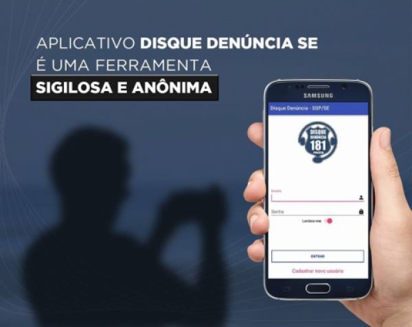 Em 15 dias, aplicativo Disque Denúncia SE alcança a marca de 899 usuários cadastrados