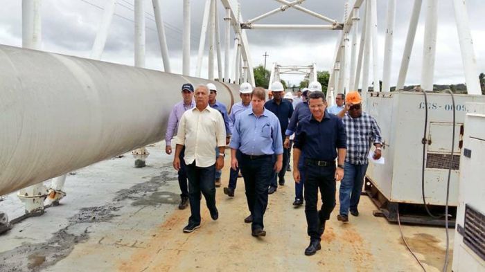 Jackson Barreto visita a obra da nova ponte de Pedra Branca