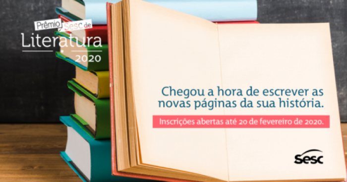 Prêmio Sesc de Literatura abre inscrições para edição 2020