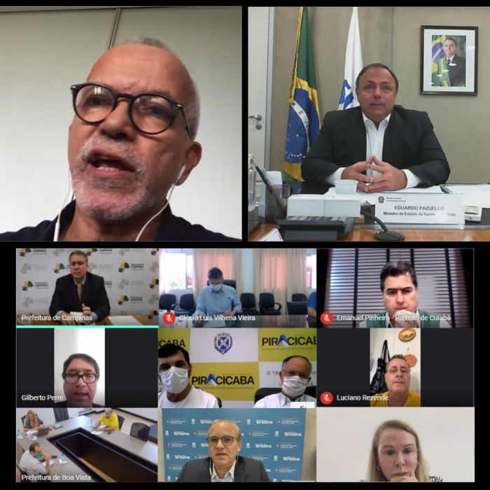 Prefeito Edvaldo participa de videoconferência com ministro substituto da Saúde