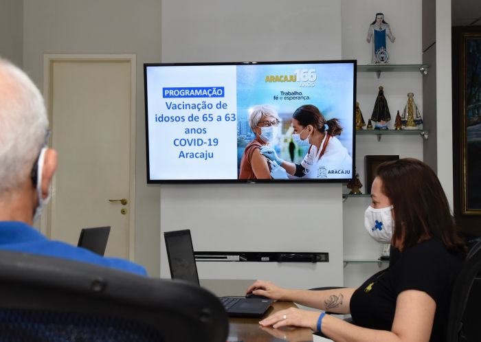 Aracaju: Começa hoje vacinação contra a covid-19 em idosos de 63 a 65 anos e Forças de Segurança