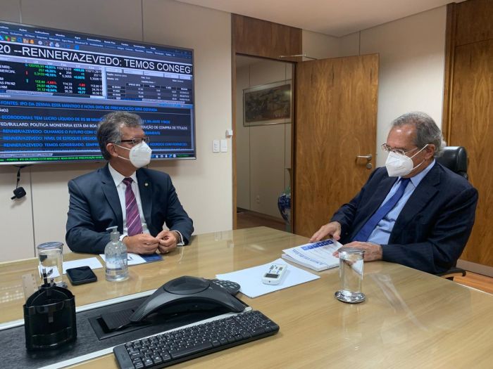 Laércio se reúne com Paulo Guedes para discutir o emprego na Reforma Tributária