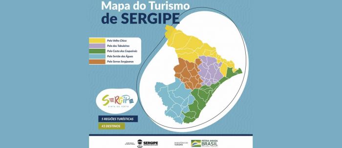 Novo Mapa do Turismo de Sergipe conta com 43 municípios