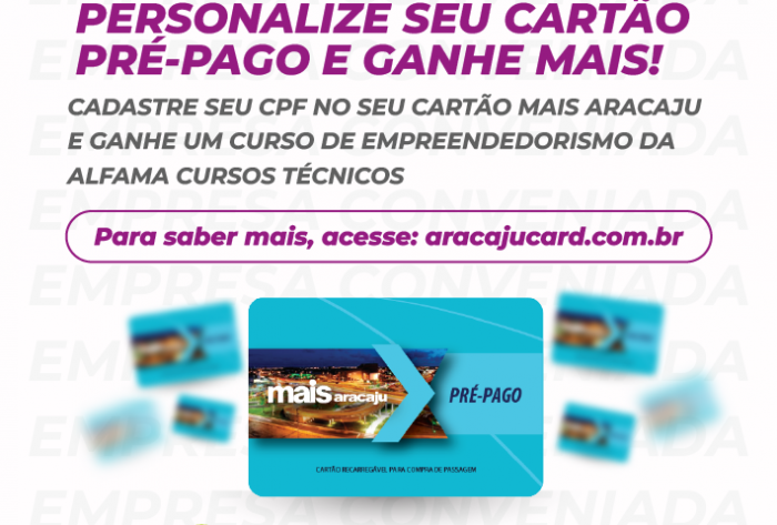 Parceria entre Aracajucard e Alfama Cursos disponibiliza curso gratuito para usuários
