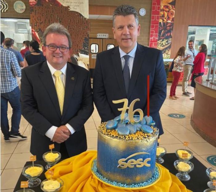 Presidente Marcos de Andrade participa das comemorações dos 76 anos do Sesc