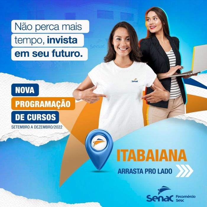 Unidade do Senac de Itabaiana abre inscrições para oito cursos em diversas áreas