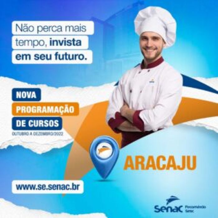 Unidade do Senac/SE em Aracaju oferta diversos cursos na área de gastronomia