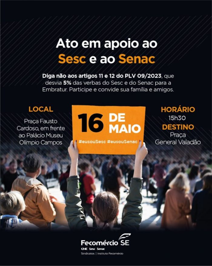 CNC, Fecomércio, Sesc e Senac farão mobilização nacional com o “DIA S”