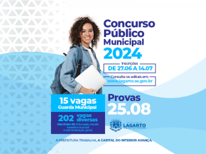 Prefeitura de Lagarto lança concurso público com mais de 200 vagas para todos os níveis de escolaridade