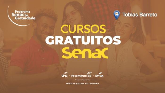 Senac Tobias Barreto oferta três cursos gratuitos